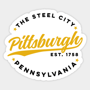 Vintage Pittsburgh Pennsylvania The Steel City USA Sticker